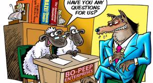 Sheep and Wolf cartoon